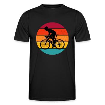 Road Bike Road Bike Road Cycling Men's Road Bike - Men's Functional T-Shirt - black - Front - AI Model Male 178 dark (178cm)