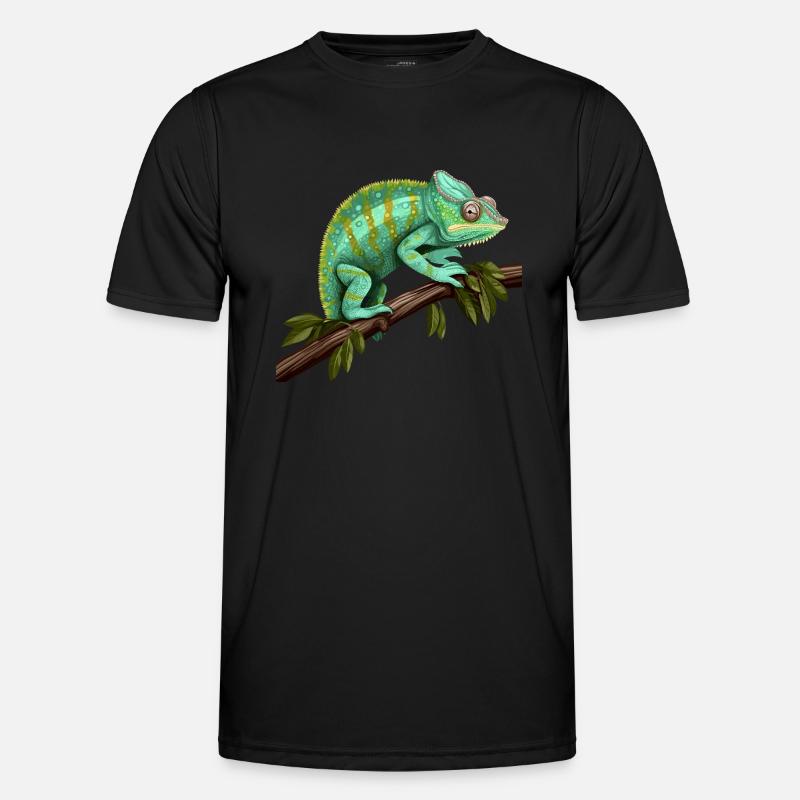Reptiles de la branche caméléon T-shirt sport Homme