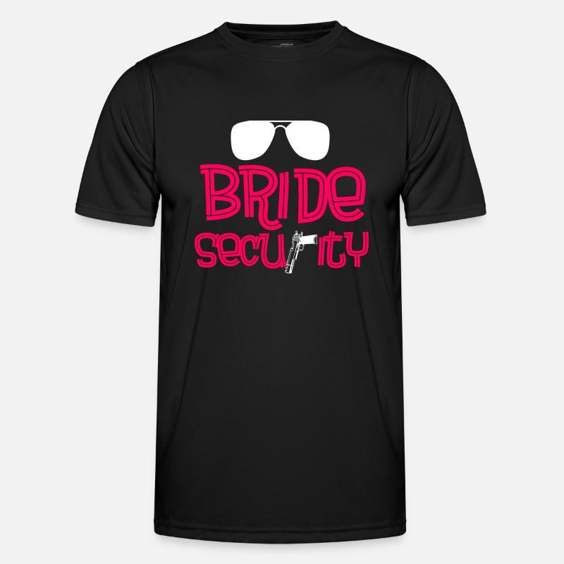 Bride security - Men's Functional T-Shirt - black