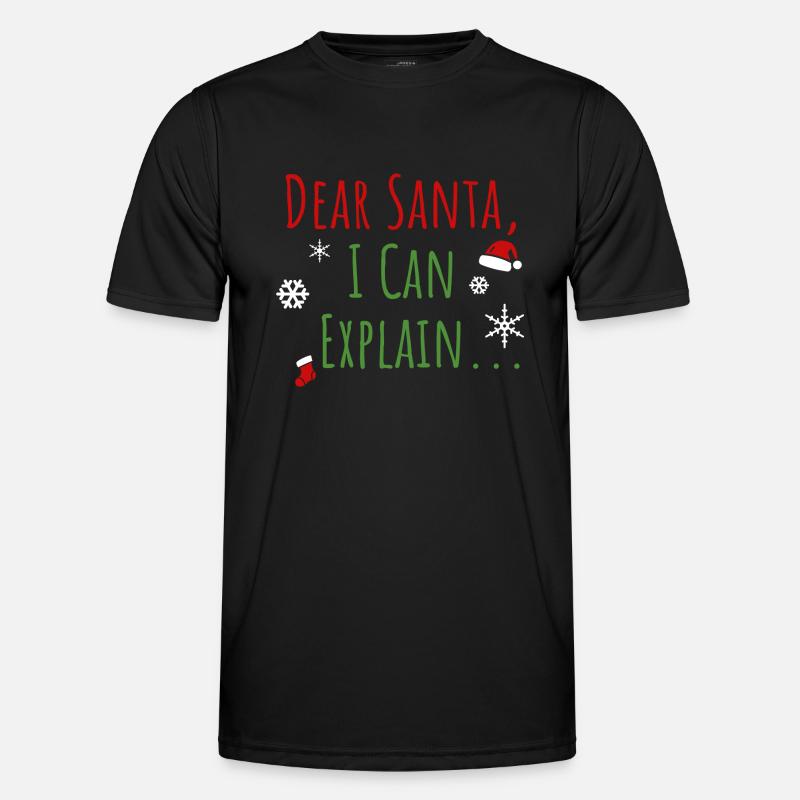 dear santa i can explain Men's Functional T-Shirt