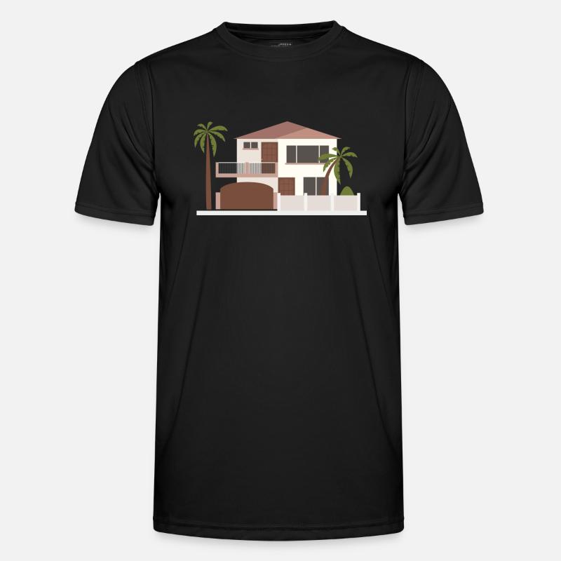 construction de maisons maison maison architecture gebaeude214 T-shirt sport Homme