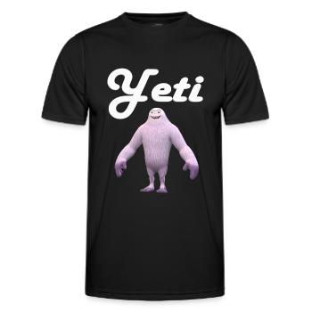 Yeti - T-shirt sport Homme - noir - Devant - AI Model Male 178 dark (178cm)