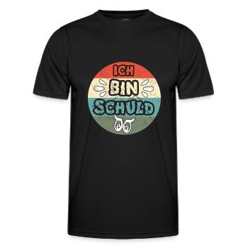 Ich bin schuld - Männer Funktions-T-Shirt - Schwarz - Vorne - AI Model Male 178 dark (178cm)