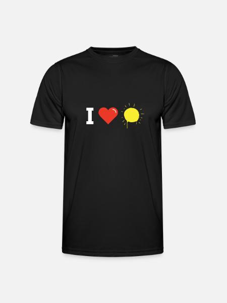 Sommer Liebe - Männer Funktions-T-Shirt - Schwarz