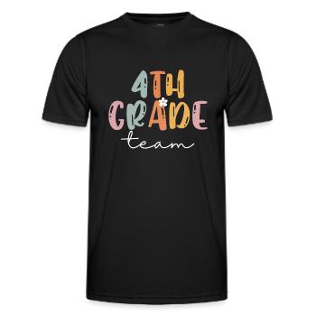 Team 4th Grade Squad Elementary School - Men's Functional T-Shirt - black - Front - AI Model Male 178 dark (178cm)