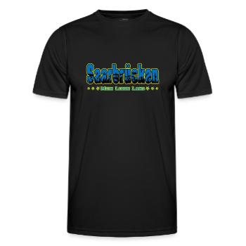 Saarbrücken Fussball Fans Mein Leben Lang - Männer Funktions-T-Shirt - Schwarz - Vorne - AI Model Male 178 dark (178cm)