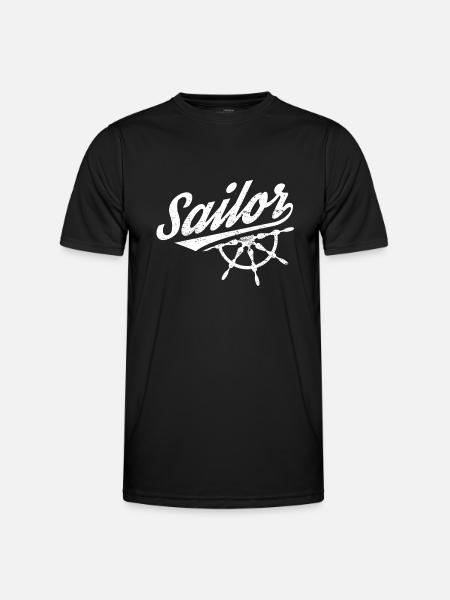 Funny Sail Sailing Sailor Shirt Sailor - Men's Functional T-Shirt - black