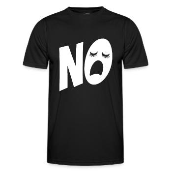No, I don't have to do anything - typography - saying - Men's Functional T-Shirt - black - Front - AI Model Male 178 dark (178cm)