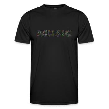 Music - Männer Funktions-T-Shirt - Schwarz - Vorne - AI Model Male 178 dark (178cm)