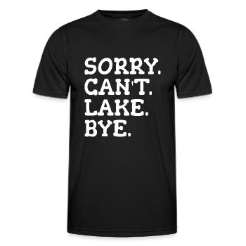 Tut mir leid, dass ich mich nicht verabschieden kann - Männer Funktions-T-Shirt - Schwarz - Vorne - AI Model Male 178 dark (178cm)