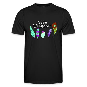 Enregistrer Winnetou,Winnetou,Federn,Illustration - T-shirt sport Homme - noir - Devant - AI Model Male 178 dark (178cm)