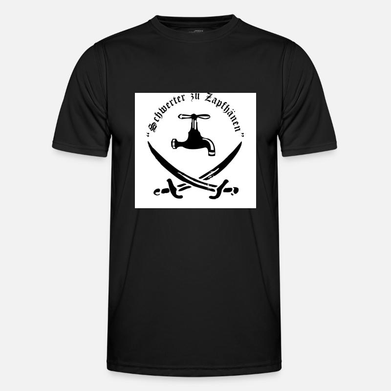 Schwerter zu Zapfhähnen - Männer Funktions-T-Shirt - Schwarz