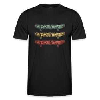 Skateboard Skater Skateboards Skateboarding - Männer Funktions-T-Shirt - Schwarz - Vorne - AI Model Male 178 dark (178cm)