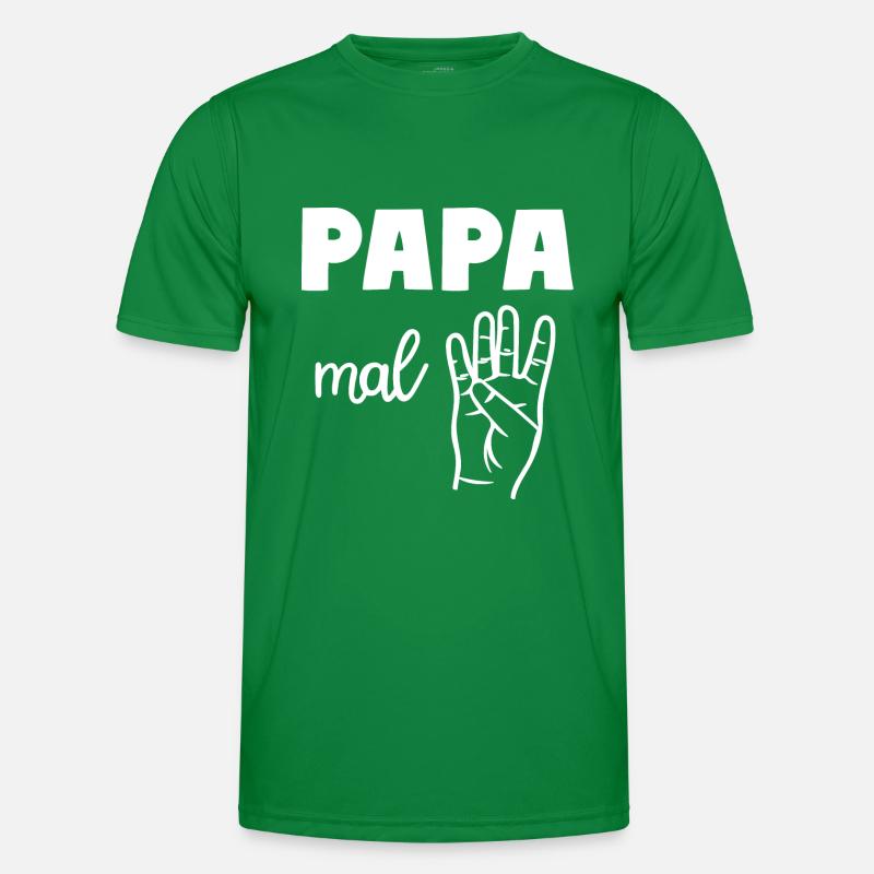 Papa mal Vier Vater Männer Funktions-T-Shirt