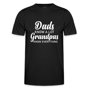 GRANPA SAVOIR TOUT - T-shirt sport Homme - noir - Devant - AI Model Male 178 dark (178cm)