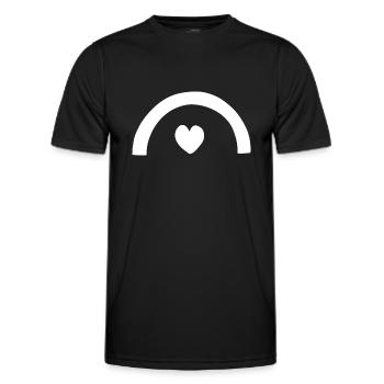 herz bogen form symbol formen - Männer Funktions-T-Shirt - Schwarz - Vorne - AI Model Male 178 dark (178cm)