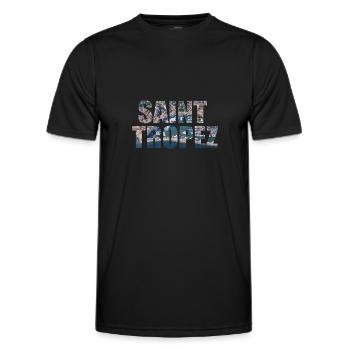 FRANKREICH SAINT TROPEZ - Männer Funktions-T-Shirt - Schwarz - Vorne - AI Model Male 178 dark (178cm)