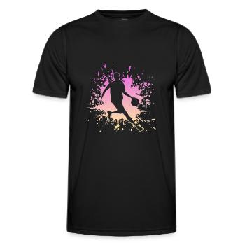 Bball, Streetball, Basketball - Männer Funktions-T-Shirt - Schwarz - Vorne - AI Model Male 178 dark (178cm)