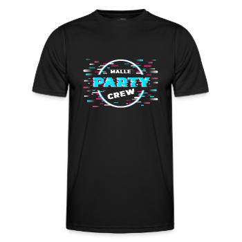 Malle Party Crew Glitch Palmen Urlaub Reise - Männer Funktions-T-Shirt - Schwarz - Vorne - AI Model Male 178 dark (178cm)