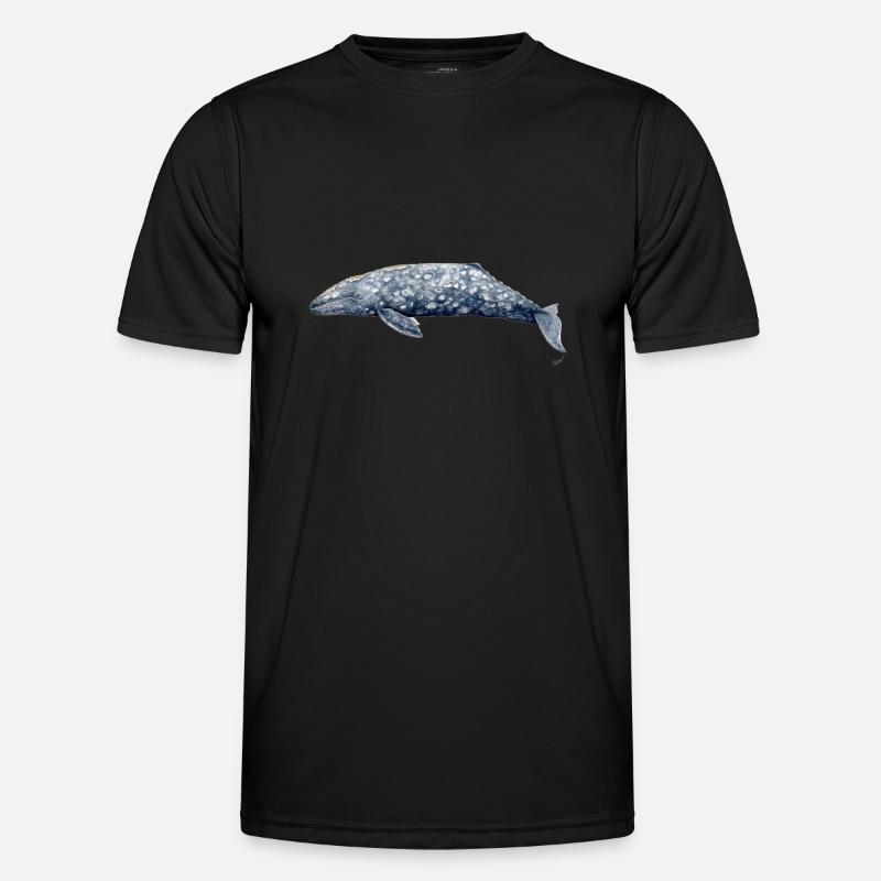 Grauwal - Baleine grise - Grauwal - Männer Funktions-T-Shirt - Schwarz