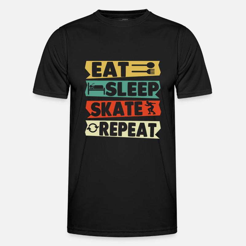 Roller skates 70s gift - Men's Functional T-Shirt - black