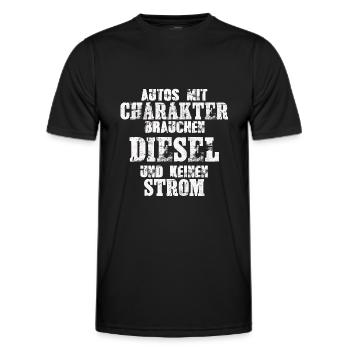 DIESEL POWER - Männer Funktions-T-Shirt - Schwarz - Vorne - AI Model Male 178 dark (178cm)