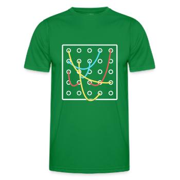 Modular Synthesizer Vintage Keyboard Analog - Men's Functional T-Shirt - kelly green - Front - AI Model Male 178 dark (178cm)