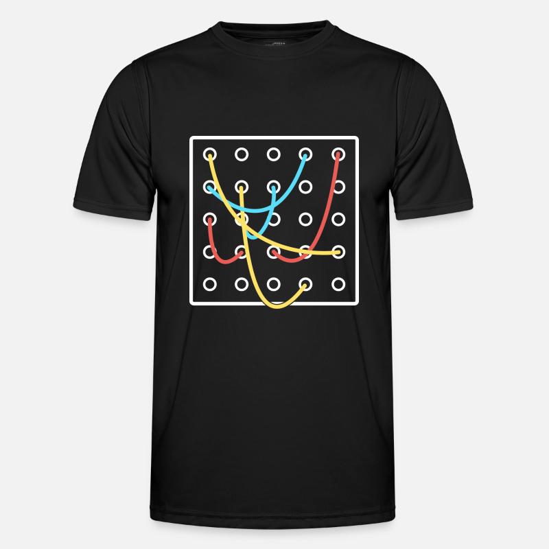Modular Synthesizer Vintage Keyboard Analog - Männer Funktions-T-Shirt - Schwarz