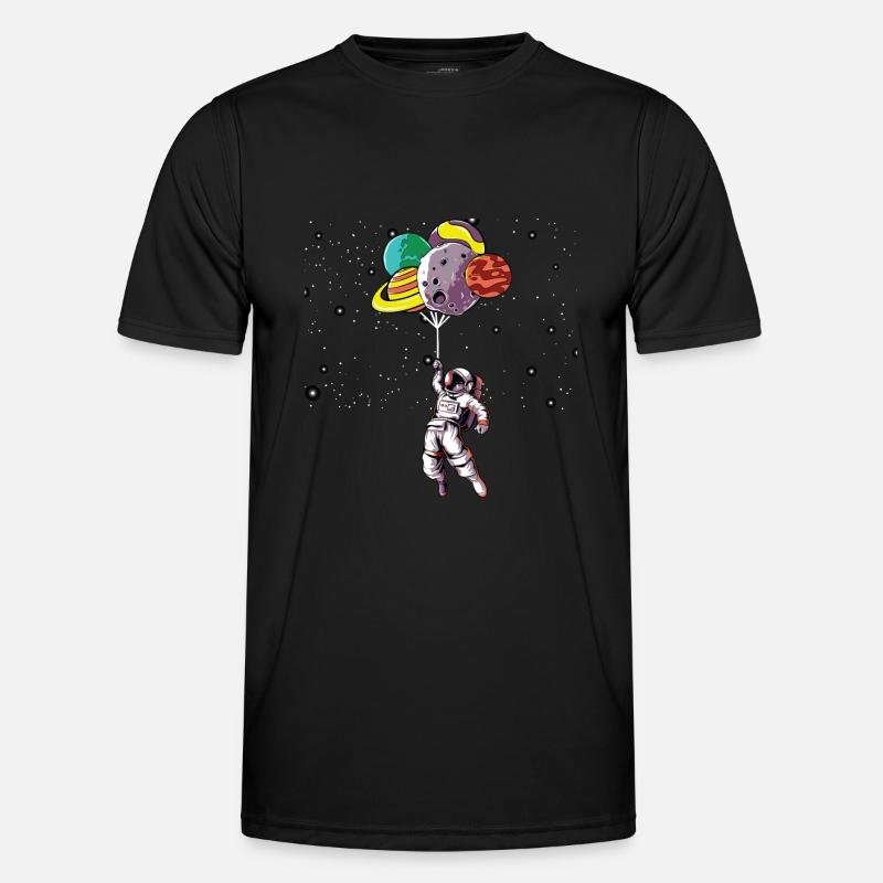 Astronaut mit Luftballons Männer Funktions-T-Shirt