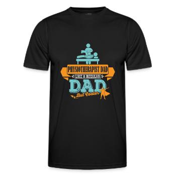 Physiotherapeut Vater cooler Papa - Männer Funktions-T-Shirt - Schwarz - Vorne - AI Model Male 178 dark (178cm)
