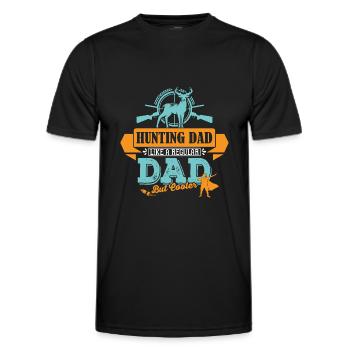Jäger Vater Papa cooler - Männer Funktions-T-Shirt - Schwarz - Vorne - AI Model Male 178 dark (178cm)