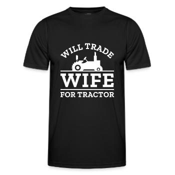 Wird Frau für Traktor handeln - Männer Funktions-T-Shirt - Schwarz - Vorne - AI Model Male 178 dark (178cm)