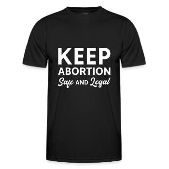 Halten Sie Abtreibung sicher und legal - Männer Funktions-T-Shirt - Schwarz - Vorne - AI Model Male 178 dark (178cm)