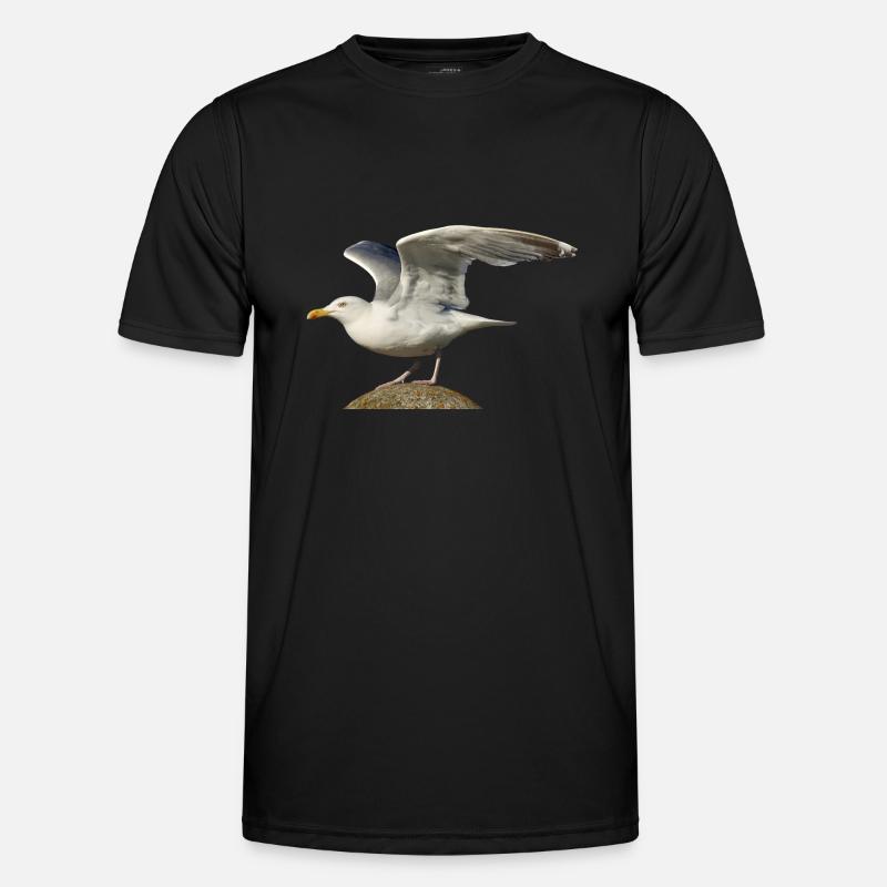 seagull gull moewe2 - Männer Funktions-T-Shirt - Schwarz