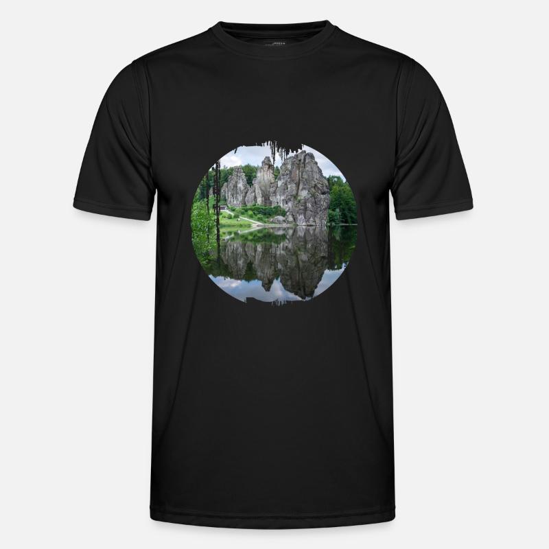external stones - Men's Functional T-Shirt - black