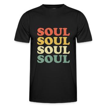 Soul Music Retro - T-shirt sport Homme - noir - Devant - AI Model Male 178 dark (178cm)