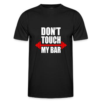 Dont touch my bar - T-shirt sport Homme - noir - Devant - AI Model Male 178 dark (178cm)