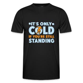 Running Run Only Cold If You´re Standing Marathon - Männer Funktions-T-Shirt - Schwarz - Vorne - AI Model Male 178 dark (178cm)
