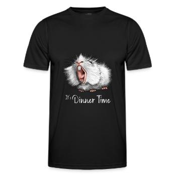 Cobaye - C’est l’heure du dîner - T-shirt sport Homme - noir - Devant - AI Model Male 178 dark (178cm)