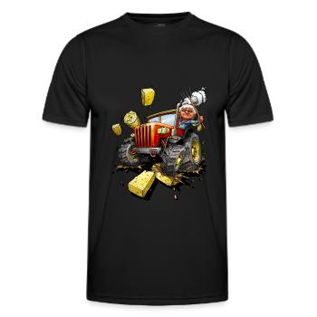 Tracteur Agriculteur Farm Country Life Cadeau - T-shirt sport Homme - noir - Devant - AI Model Male 178 dark (178cm)