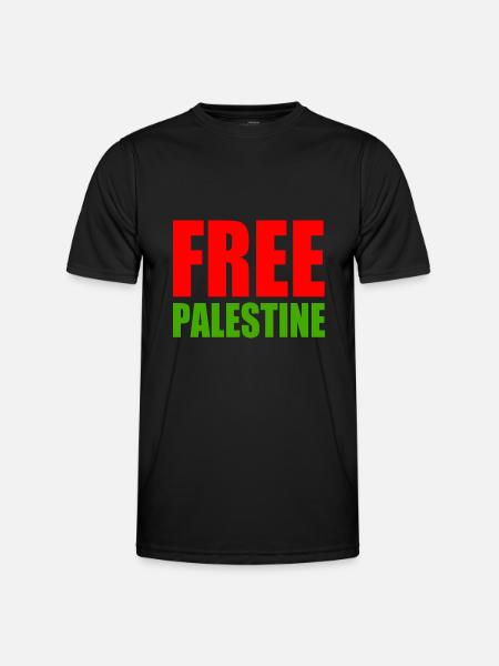 Free palestine - Männer Funktions-T-Shirt - Schwarz