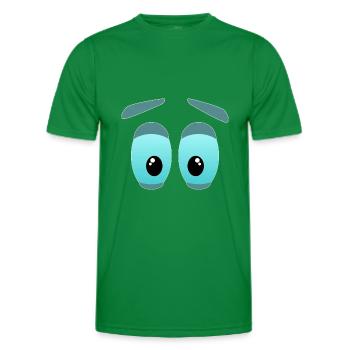 Les grands yeux - T-shirt sport Homme - vert - Devant - AI Model Male 178 dark (178cm)