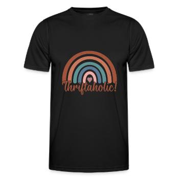 Thrift Shopper Thriftaholic Thrift Store - Männer Funktions-T-Shirt - Schwarz - Vorne - AI Model Male 178 dark (178cm)