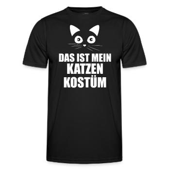 Katzenkostüm Karneval - Männer Funktions-T-Shirt - Schwarz - Vorne - AI Model Male 178 dark (178cm)