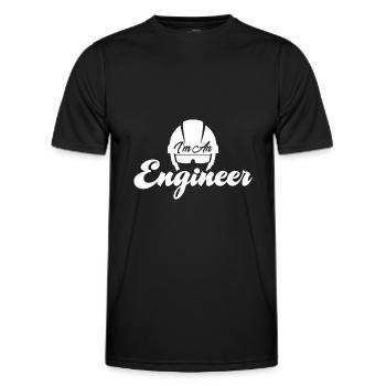 Ich bin ein Ingenieur - Männer Funktions-T-Shirt - Schwarz - Vorne - AI Model Male 178 dark (178cm)