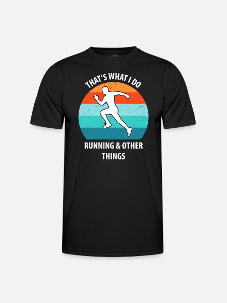 Joggen - Männer Funktions-T-Shirt - Schwarz