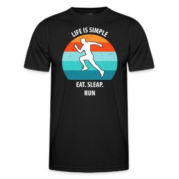 Faire du jogging - T-shirt sport Homme - noir - Devant - AI Model Male 178 dark (178cm)