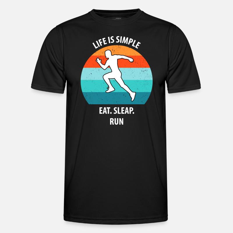 Joggen - Männer Funktions-T-Shirt - Schwarz