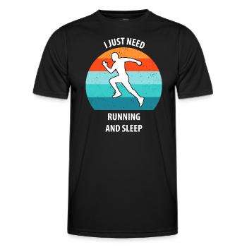 Faire du jogging - T-shirt sport Homme - noir - Devant - AI Model Male 178 dark (178cm)