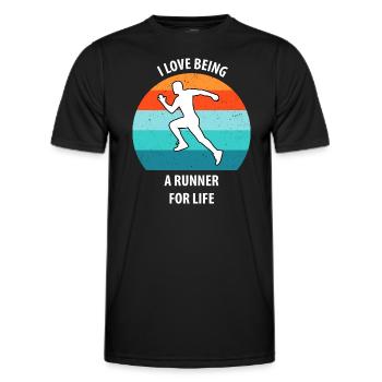 Faire du jogging - T-shirt sport Homme - noir - Devant - AI Model Male 178 dark (178cm)